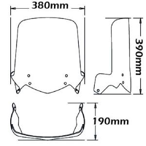 Parabrisas BMW f 650 gs 04-07 con paramanos Â· 2